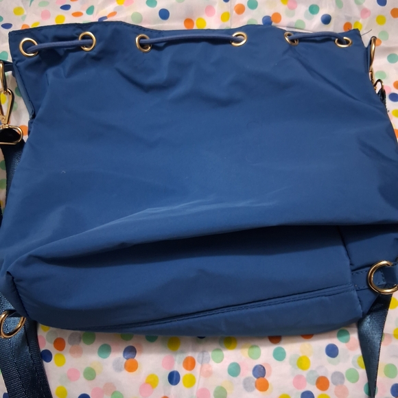 Stylish Blue Shoulder Bag with Gold Accents Crossbody - Picture 5 of 14